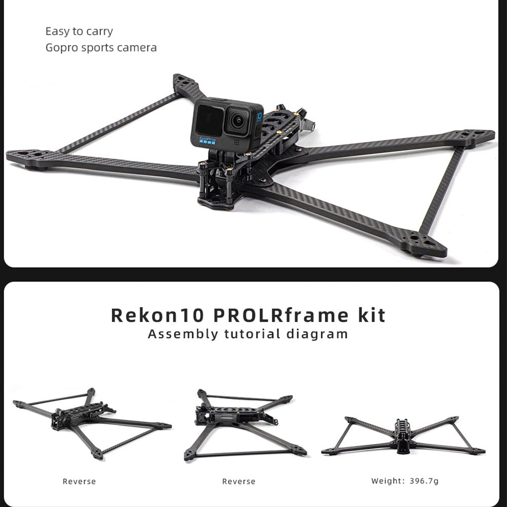 HGLRC-Rekon10-PRO-455mm-Radstand-3K-Carbon-Fiber-10-Zoll-Rahmenkit-fuumlr-RC-FPV-Racing-Drohne-1986561-2